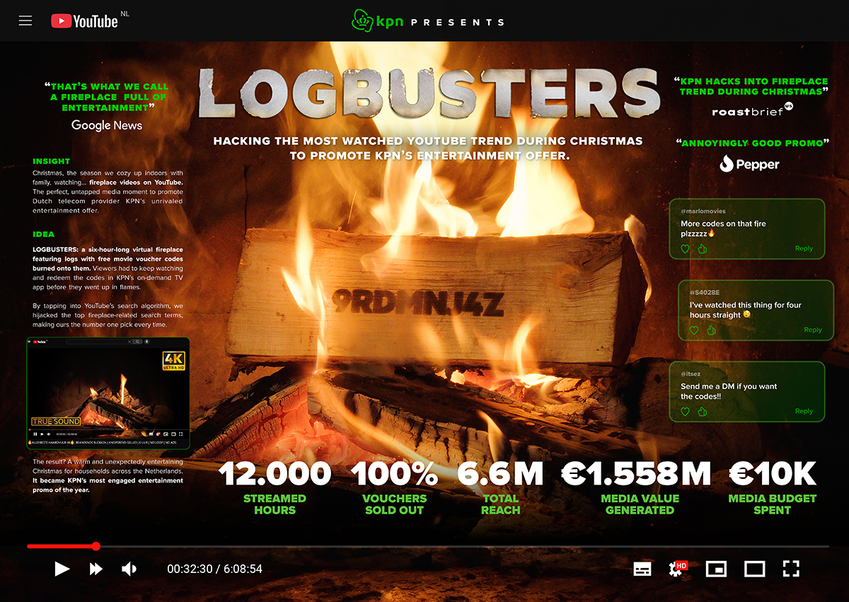KPN Logbusters joris tol gijs sluijters leon garetlie tim van aerschot dentsu creative amsterdam